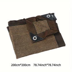 TEMU 야외용 갈색 차양 천 1팩, 81-90% 자외선 차단, PE 소재, 수영장, 파티오 및 발코니 선 보호에 완벽함