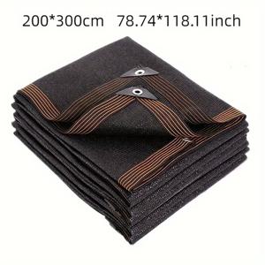 TEMU 1개 블랙 두꺼운 야외 태양막 네트, 마당, 지붕, 수영장, 온실, 발코니, 여름 보호 네트, PE 소재