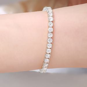 TEMU 1pc 18K 금장 테니스 브레이슬릿, 4mm 합성 자이콘, 힙합 휴가 스타일, 일상 착용 및 선물로 이상적, 크리스마스 휴가 테마 장식 보석, 올 시즌 액세서리