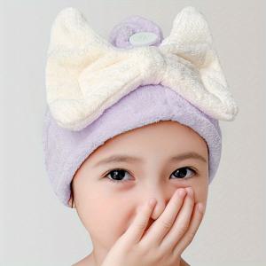 TEMU 1개 소프트 '지오메트릭 헤어 랩 타월 - 긴 & 짧은 머리용 흡수력 좋은, 빠른 건조 마이크로화이버 터번, 두피에 부드럽고 착용하기 쉬운, 욕실 액세서리로 완벽한 선물