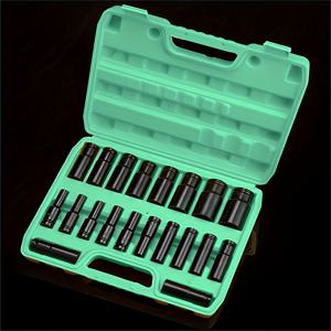 TEMU 20개 8-32mm 전기 렌치 소켓 헤드 연장 공기 캐논 소켓, 육각 핸드 전기 드릴 공기 스크루 드라이버 소켓 세트