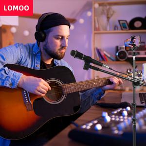 TEMU Lomoo 조절 가능한 아이언 마이크 스탠드 붐 암, 폰 클립과 듀얼 마이크 클립이 있는 플로어 마운트 삼각대, 노래, 공연, 결혼식, 무대를 위한 분리형 무충전 마이크 스탠드 - 배터리 불필요, 광원 제외, 크리스마스 선물, 휴일 사무실, 침실, 호텔, 파티, 레스토랑 장식에 완벽합니다.