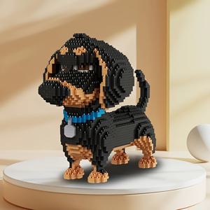 TEMU 4001pcs 귀여운 강아지와 같은 동물이 포함된 건축 블록 세트, 애완 동물에게 선물로 이상적이며 크리스마스와 할로윈의 휴일 장식으로 적합합니다.