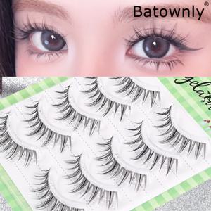 TEMU 5 쌍의 Batownly 속눈썹 세트, 하이퍼알러지성 자연스러운 보라색, 고양이 눈/C Curl, 코스프레, 인형, 애니메이션, 편안하고 내구성이 뛰어난, 6-9mm 및 13-15mm 길이, 확장된 눈썹 메이크업용 투명 속눈썹