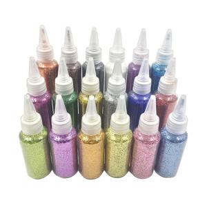 TEMU 60ml 스파우트 병 18개 세트, 글리터 파우더 아티스틱 샌드 페인팅 글리터 네일 아트 골드 파우더 DIY 재료