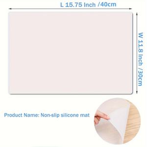 TEMU 1개 재사용 가능한 실리콘 공예 매트 - 미끄럼 방지, 내열성 11.8 x 15.7인치 보석 제작, 에폭시 수지, 글리터 슬라임 및 DIY 프로젝트용 플레이스매트 - 투명 냉장고 라이너, 공예를 위한 매끄러운 표면|슬라임