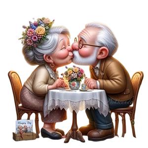 TEMU 사랑하는 노인들을 위한 매우 아름다운 창의적인 수정 스티커 한 쌍 - 유머러스한 자동차용, 랩탑 및 물병 장식용 아트 스티커 - 차량, 벽, 트럭, 밴, , 창문에 쉽게 부착 가능한 내구성 있는 제품