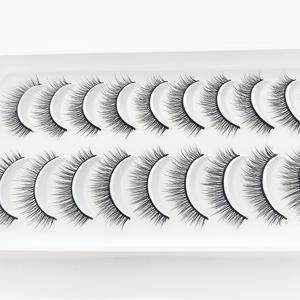 TEMU 10쌍 수제 자연스러운 인조 속눈썹 - 도트/애니메이션 스타일, C/CC/L 컬, 길이 6-12mm, 일상 착용 및 여행 및 데이트 메이크업에 재사용 가능, 초보자용 속눈썹