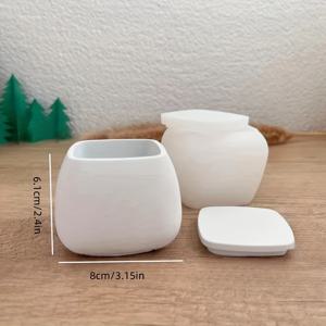 TEMU 스퀘어 대형 배 촛대 컵 실리콘 모양 DIY 시멘트 플라스터 향기 있는 촛대 용기 장식 레진 보관용기 모양.