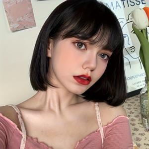 TEMU 여성을 위한 우아한 12인치 블랙 보브 웨이브 Wig - 세련된 직모, 자연스러운 느낌, 열 저항성 합성, 일상적인 착용 및 파티에 적합한 스타일리시한 짧은 보브 헤어