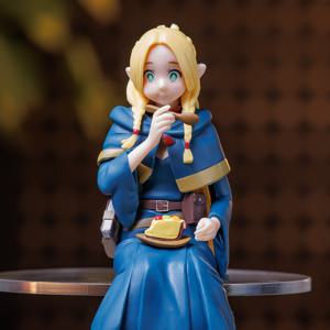 TEMU PVC 애니메 모델 스타트 - 미궁 먹는 마법사, 파란색과 금색의 옷, 세부적인 액세서리, 집 장식 및 선물에 이상적, 애니메 컬렉터블 | 세부적인 캐릭터 디자인 | 세부적인 의상