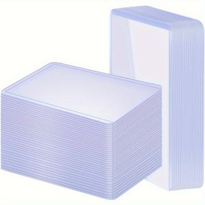 TEMU 50/100pcs 내구성 있는 PVC 카드 슬리브 - 야구, 게임 및 트레이딩 카드용 3