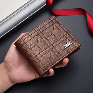 TEMU 남성을 위한 이상적인 선물로, 멀티 카드 슬롯이 있는 용량이 큰 슬림한 디자인의 PU 가죽 지갑 1개|카드지갑