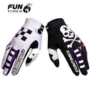 TEMU 자전거, MTB 및 스쿠터용 후크 및 루프 클로저가 있는 FUN TIMES 나일론 풀 핑거 라이딩 - 짠, 비색성 처리 불가 제품