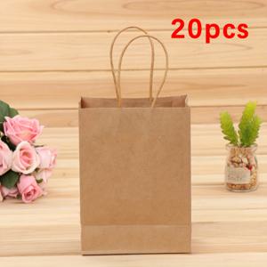 TEMU 20개/50개 대용량 브라운 미니 기프트 백 - 견고한 종이 구조, 편리한 손잡이, 재사용 가능 - 파티 선물, 쇼핑, 소매, 결혼식, 크리스마스 및 소규모 선물 제공에 이상적