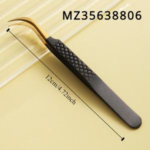 TEMU 눈썹 및 속눈썹 익스텐션, 무향, 곡선형 팁, 개별 스트립 래시 애플리케이터, 네일 아트 및 메이크업 도구를 위한 정밀 금속 족집게