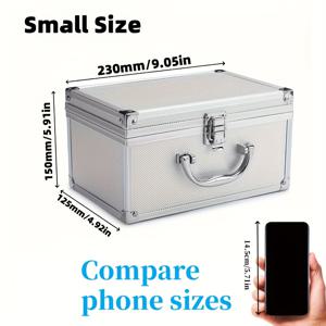 TEMU 200x70mm/230x150x125mm 대형 알루미늄 합금 보관함 - 주얼리, 화장품, 카드, 사진, 시계, 휴대폰, 다이어리용 핸디 툴박스