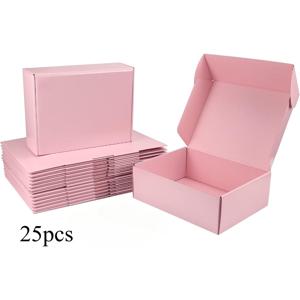 TEMU 25개 패키지 핑크 종이 선물 상자 - 생일, 결혼식, 크리스마스, 어머니의 날, 데이를 위한 대형 다목적 배송 상자 - 선물, 장난감, 촛불, 향수, 메이크업, 병에 적합
