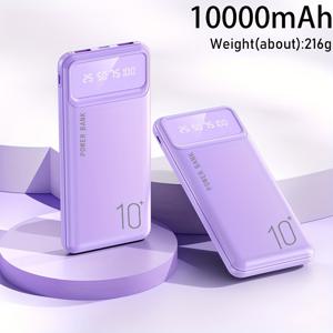 TEMU 20000-10000mAh, 5V2.1A, 디지털 디스플레이 스크린, 2xUSB 출력, Type-C/Micro 입력, 안전하고 안정적인 폴리머 리튬 배터리, iOS/Android 장치에 이상적인 생일/아버지의 날 선물, 여행 충전기, 세련된 디자인, 내구성 있는 구조|보조배터리|C타입충전기|보조배터리20000