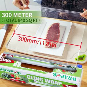 TEMU 케이터링 클링 필름 | 300미터 PE 플라스틱 랩 | 다용도 식품 포장지 | 자르기 쉬움 | 전자레인지 및 냉장고 사용 가능 | 신선함 유지 및 방수 기능 | 주방 필수품|냉동고