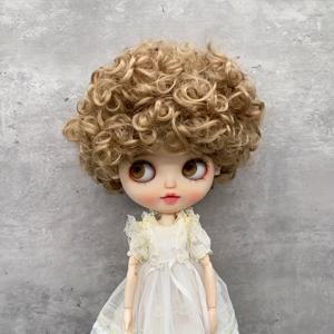 TEMU 사시 코스프레 숏 아프로 킨키 컬리 인형 가발, 고온 섬유, 탄성 캡, 10.5인치 머리 둘레|코스프레|바비인형
