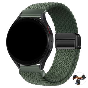 TEMU Galaxy Watch 7/6/5/4/3 시리즈, Huawei Watch GT 5/4/3/2/2e, Amazfit GTR 47mm용 1개 20mm & 22mm 꼬임 나일론 자석 클라스프 워치 밴드 - 내구성 있는 조절 가능한 교체 스트랩과 안전한 잠금장치(블랙/블루/오렌지)