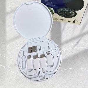 TEMU 아이폰/Type-C/Micro USB용 5in1 60W USB C to USB C 고속 충전 케이블 어댑터 키트 OTG 컨버터 데이터 코드 보관함
