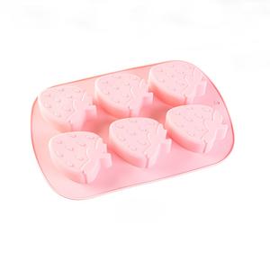 TEMU 1pc 딸기 모양 실리콘 아이 트레이 - 식품 등급, 녹 방지, 과일을 첨가한 아이 큐브 만들기에 적합, 가정용 주방 사용에 이상적, 초콜릿, 케이크 등에 적합한 실리콘 모양, 초콜릿 실리콘 모양 | 딸기 디자인 | 식품 등급 실리콘, 실리콘 베이킹 모양