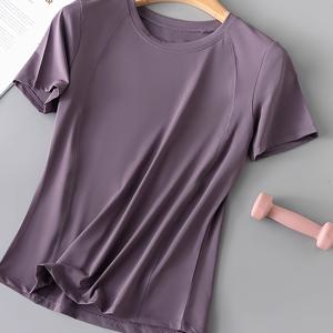 TEMU 여름 여성용 스포츠 요가 반팔 탑, 메쉬 패치워크 통기성, 러닝, 사이클링, 댄싱, 캐주얼 외출, 저녁 데이트에 적합한 신제품, 카니발 및 라마단절, 대통령의 날 & 봄/여름 선물|요가|요가복|댄스복