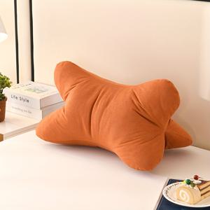 TEMU 1pc Chenille 편안한 삼각형 뼈 허리 지지대 베개 - 사무실 의자, 가정 장식 및 편안한 등 지지대용 두꺼운 소파 쿠션, 오렌지, 가정 장식 쿠션 | 편안한 지지 | 세탁 가능한 커버, 소파 쿠션용 베개|쇼파|의자|쿠션커버
