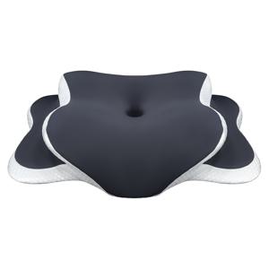 TEMU 1pc 에르고노믹 모양의 목 베개 - 잠을 위한 부드러운, 냉각 지원, 통기성 아이스, 느린 회복으로 깊은 휴식을 위한 수건 세탁 가능, 목과 등 지원을 위한 편안한 사이드 슬리퍼 베개, 에르고노믹 베개 | 모양의 베개 | 부드러운 냉각용 직물|허리보호대|목베개