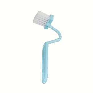 TEMU 1pc 블루 V자형 화장실 브러시: 효율적인 용기 청소, 내구성 있는 플라스틱 핸들, 충전되지 않음, 보관하기 쉬움, 청소하기 쉬움, 작은 공간에 편리함, 욕실 청소 도구|V넥 브러시|인체공학적 디자인