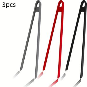 TEMU 3pcs 세트의 실리콘 요리 톤스 - 11.6인치 열 저항 바베큐 톤스, 미끄럼 방지 핸들 | 그릴, 토스트, 스테이크, 샐러드용 비스듬한 주방 용품 | 세척기 안전, 캠핑, 야외, 가정 및 버퍼 레스토랑에 적합