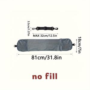 TEMU 1pc 슈퍼 소프트 & 대용량 조절 가능한 여행 목 베개, 긴 지퍼로 쉽게 보관할 수 있습니다 - 휴대용, 목 지지 디자인, 여행 및 가정용으로 완벽합니다