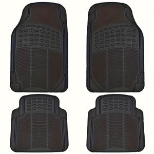 TEMU 4pcs 올웨더 트럭 매트 세트, 내구성 있는 합성 고무 차량 바닥 라인러, 캐치 스파인이 있는 올 시즌 트럭러 매트, 트럭 및 자동차용 내구성 있는 미끄럼 방지 자동차 매트, 12