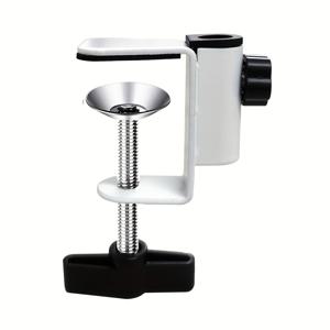 TEMU 1pc 범용 C-형 책상 램프 클램프, 조명, 마이크, 카메라용 탄소강 테이블 마운트 홀더 - 실리콘 패드가 있는 미끄럼 방지 PVC 그립