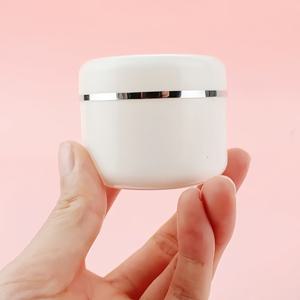 TEMU 탑 뚜껑이 있는 화이트 플라스틱 화장품 병 10개 세트, 여행용 메이크업 샘플 용기 30/50g 크림, 로션 및 세면도구