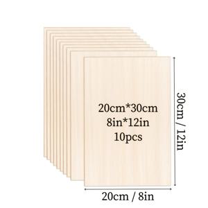 TEMU 레이저, CNC 절단, DIY 수공예 및 건축 장식을 위한 12/10/5개 세트의 크래프트 목재 합판, 수공예에 적합한 반 얇은 합판 판재, DIY 프로젝트, 그림 그리기, 레이저, 목각, 나무 태우기 및 절단에 완벽합니다.