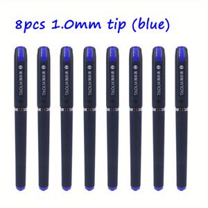 TEMU 8개입 0.5/0.7/1.0mm 총알촉 고용량 젤 펜, 생생한 컬러 볼펜, 부드러운 필기감, 학생, 교사, 직장인에게 완벽 (검정 / 파랑 / 빨강)