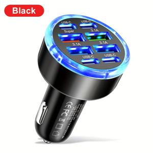 TEMU 1개 고출력 멀티포트 차량용 충전기, QC3.0 및 PD 지원, 다양한 보호 기능, 휴대폰 충전기 자동차 어댑터 플러그, 모든 기기의 충전 요구를 위한 초고속 충전 지원!