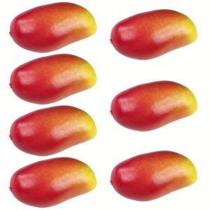 TEMU 7개 리얼리즘 인공 레드 망고 - 파티, 집, 주방, 레스토랑 & 호텔 장식용 생생한 폼 과일 소품, 할로윈, 크리스마스, 이스터, 데이 & 추수감사절과 같은 축제 행사에 완벽, 리얼리즘 주방 디스플레이 | 생생한 인공 과일 | 폴리스티렌 폼 망고