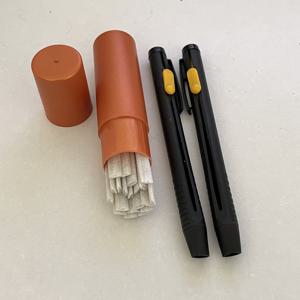 TEMU 2pcs 리트렉터블 인비지블 chalk marker, 20개 교체 왁스 펜 포함 - 고온 사라지는 세탁 chalk, 의류, 직물 및 디자인에 사용 - 사용하기 쉽고, 노란색 버튼 메커니즘, 직물 마킹 | 노란색 버튼 메커니즘 | 리트렉터블 마커