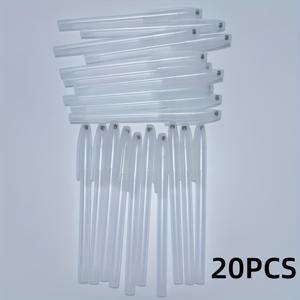 TEMU 15/20pcs 투명 펜 홀더 - 가벼운 PP 사라지는 잉크 케이스, 전통적인 볼펜, 물기 없는 펜, 홀로우 샤프트 액세서리 - 서류 정리, 책상 정리에 이상적 | 세련된 펜 홀더 | 가벼운 플라스틱