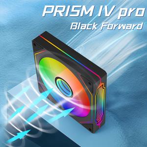 TEMU Frost Wind PRISM IV PRO 120mm 케이스 팬, 5V 3핀 ARGB, 12V 4핀 PWM, 무한 미러, 1650 RPM/분, 65 Cu Ft/분, 조용한 PC 히트싱크, 메인보드 동기화, 속도 제어, 데스크톱 냉각/팬/컴퓨터 케이스용