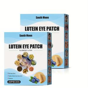 TEMU 블루베리 루틴 아이 패치 세트 - 40pcs 하이폴러겐 비직물 냉각 치료 아이 패치 건조한 눈, 화학 물질이 없는 모든 피부 유형, 편안한 수면을 촉진