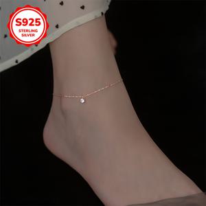 TEMU 925 스테인리스 실버 여성용 발목 - 하이폴러겐, 우아한 디자인, 반짝이는 보석, 생일, 데이, 어머니의 날 선물 - 올 시즌 착용, 귀여운 발목