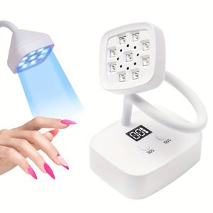 TEMU 조절 가능한 LED 네일 드라이어 라이트 - 스마트 센서가 장착된 유연한, 빠른 건조 램프, 살롱 및 가정용, USB 충전식, 폼알데하이드 없음, 네일 아트 및 네일 아트 액세서리에 적합|네일아트