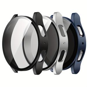 TEMU 4/5/7 FE/6/7 FE용 강화 유리 케이스 3개 세트 - 군사 방탄, 안티핑거프린트 매트 마감, 40mm & 44mm 호환 | 완벽한 남녀공용 선물세트|스마트워치|케이스