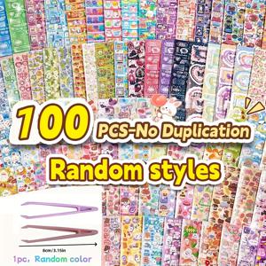 TEMU 100개 혼합 색상 종이 스티커 세트 - 다양한 패턴, 일회용, 고품질, 스크랩북 및 플래너, DIY 공예에 적합, 크리스마스, 새해, 발렌타인데이 선물로 완벽