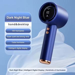 TEMU 2025년 새로운 100개의 바람 속도 미니 LED 팬 USB 충전식 개인 휴대용 터보 팬 3000mAh 배터리 - 휴대용, 조절 가능한 바람 방향, 실내/실외 사용, 캠핑 필수품 | 현대적인 미적 | USB 충전식
